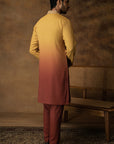 Yellow Ombre Kurta Set