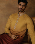 Yellow Ombre Kurta Set