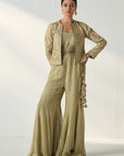 Sadhana Green Jacket Sharara Set