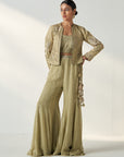 Sadhana Green Jacket Sharara Set