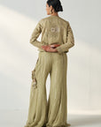 Sadhana Green Jacket Sharara Set