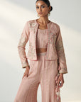 Sadhana Blush Pink Jacket Sharara Set