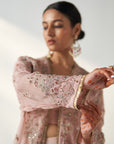 Zoya Blush Pink Cape Lehenga Set