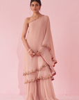 Gulbano Blush Pink Sharara Set
