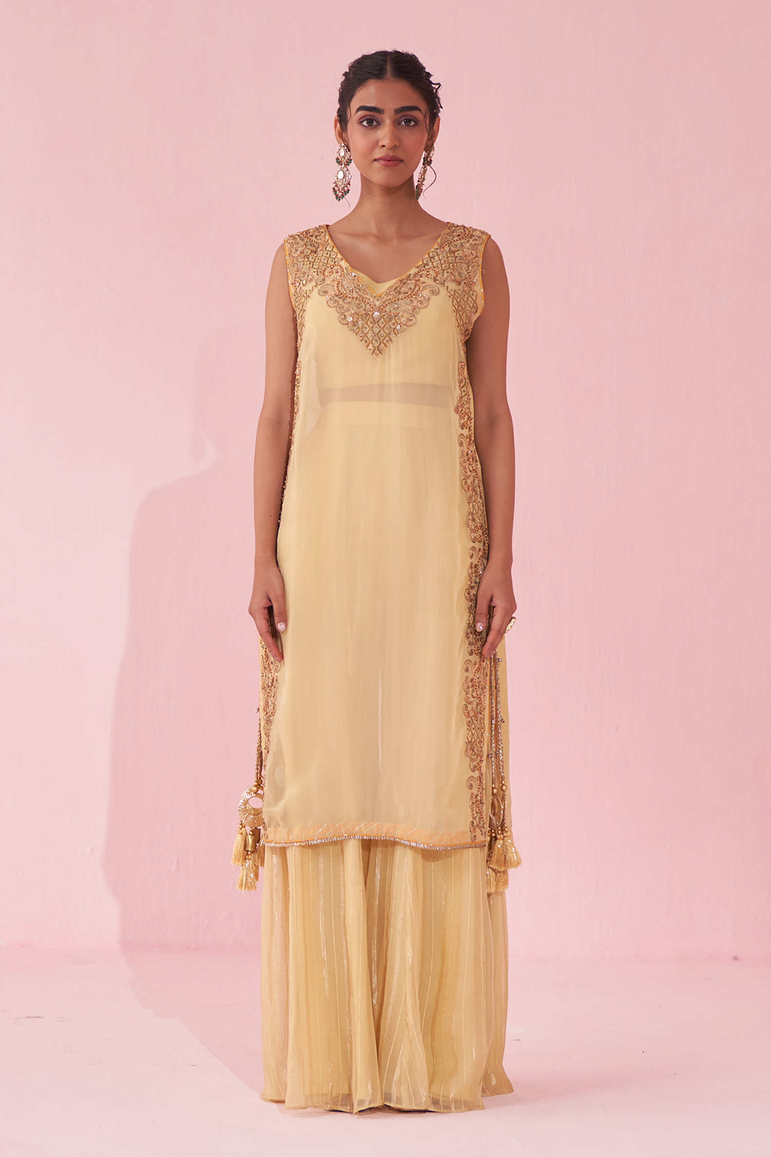 Geetika Yellow Sharara Set