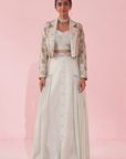 Gaarvi Ice Blue Lehenga Set