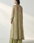 Nisha Green Cape Gharara Set