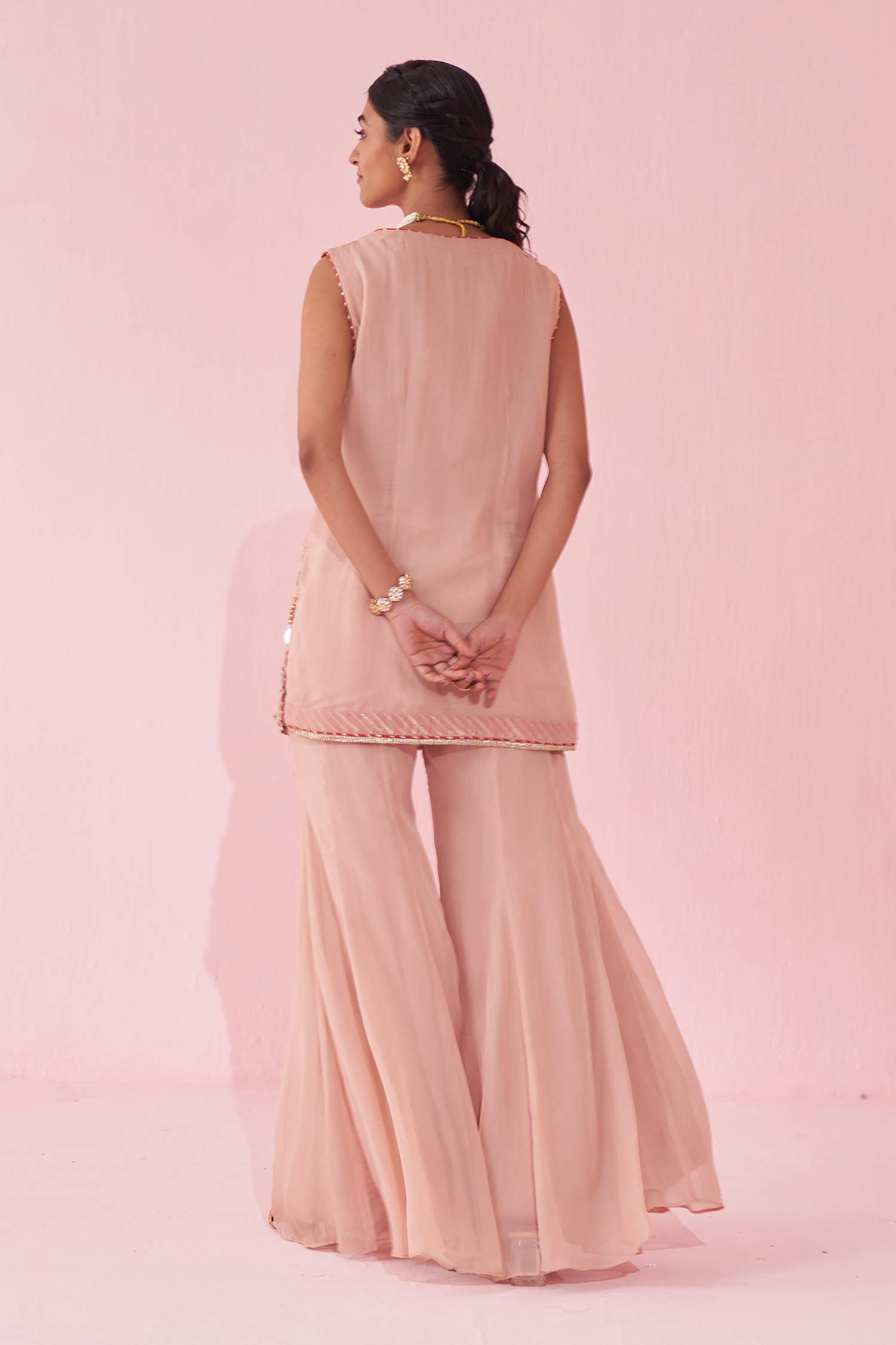 Ghaziya Blush Pink Sharara Set