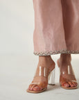 Pakhi Blush Pink Sheer Kurta Pant Set
