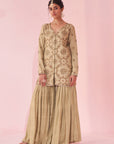 Gazal Green Sharara Set