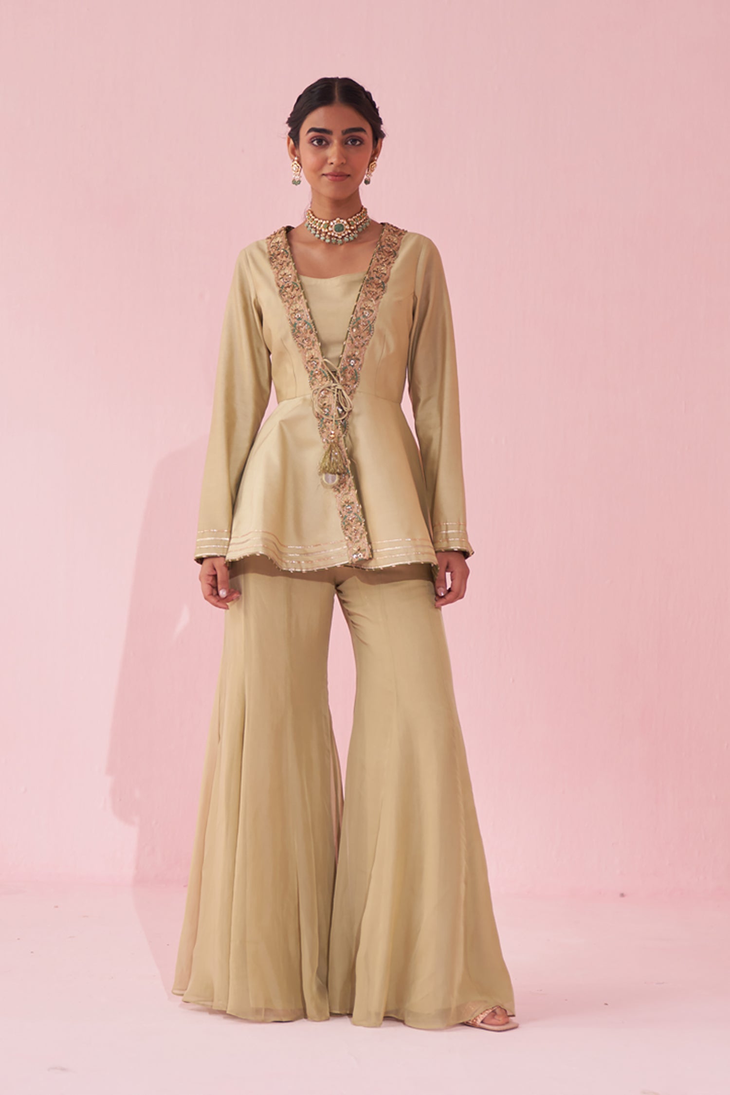 Gungun Green Sharara Set