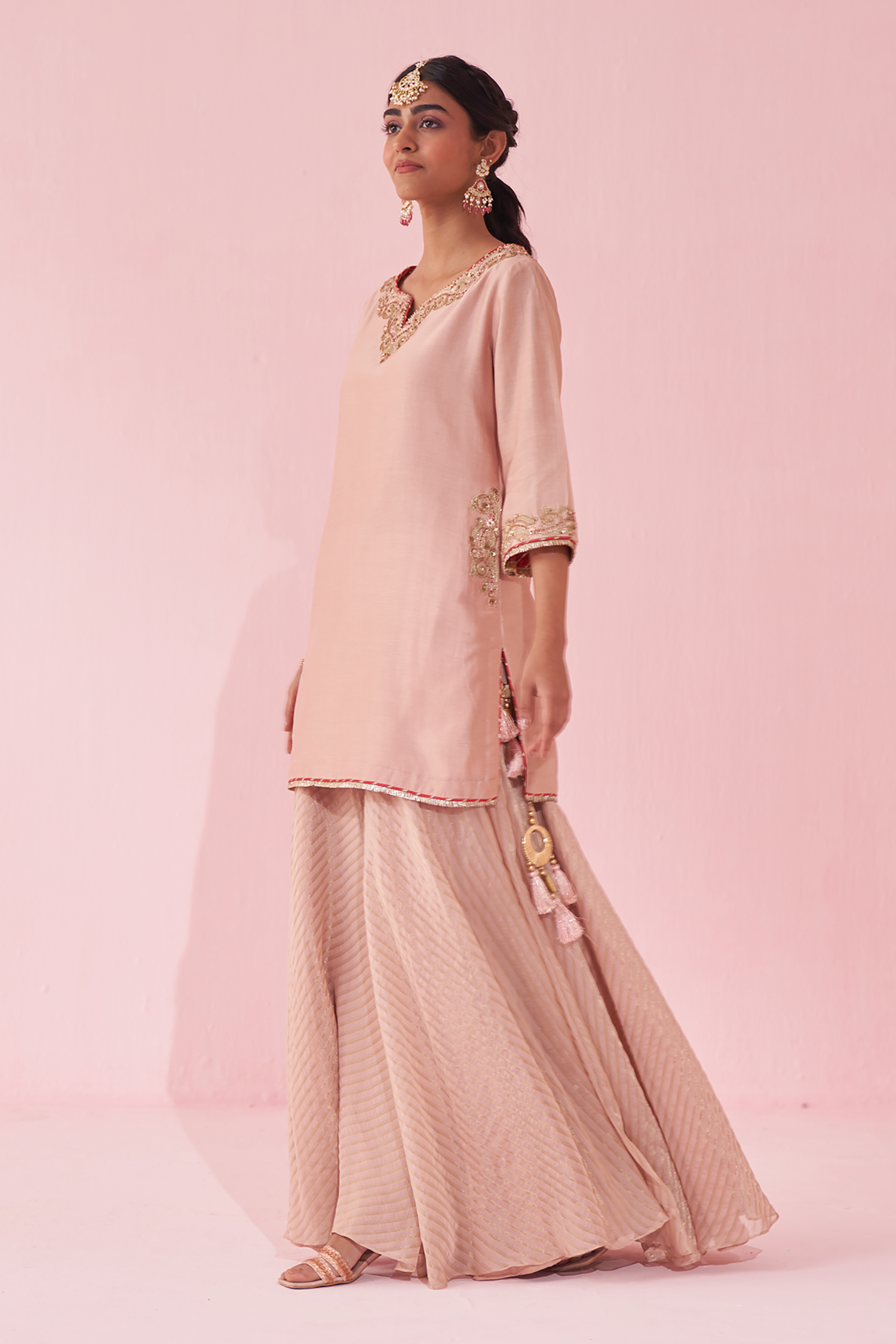 Gehna Blush Pink Sharara Set