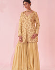 Gazal Yellow Sharara Set