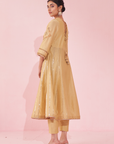 Gulzar Yellow Anarkali Set