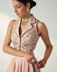 Rajita Blush Pink Gilet Lehenga Set
