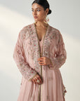 Zoya Blush Pink Cape Lehenga Set