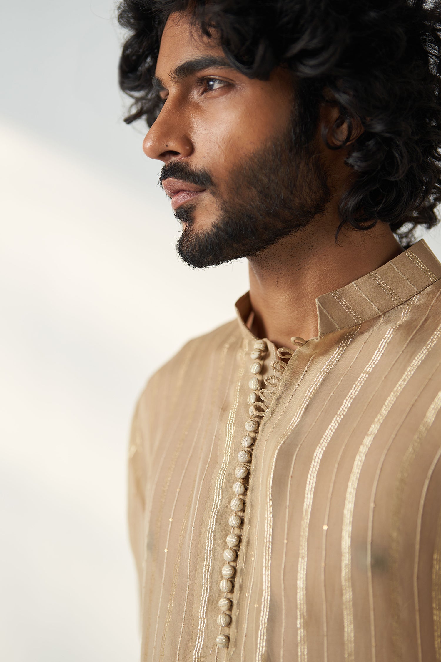 Omkar Gold Beige Co-ord Set