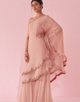 Gulbano Blush Pink Sharara Set