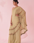 Gulbano Green Sharara Set