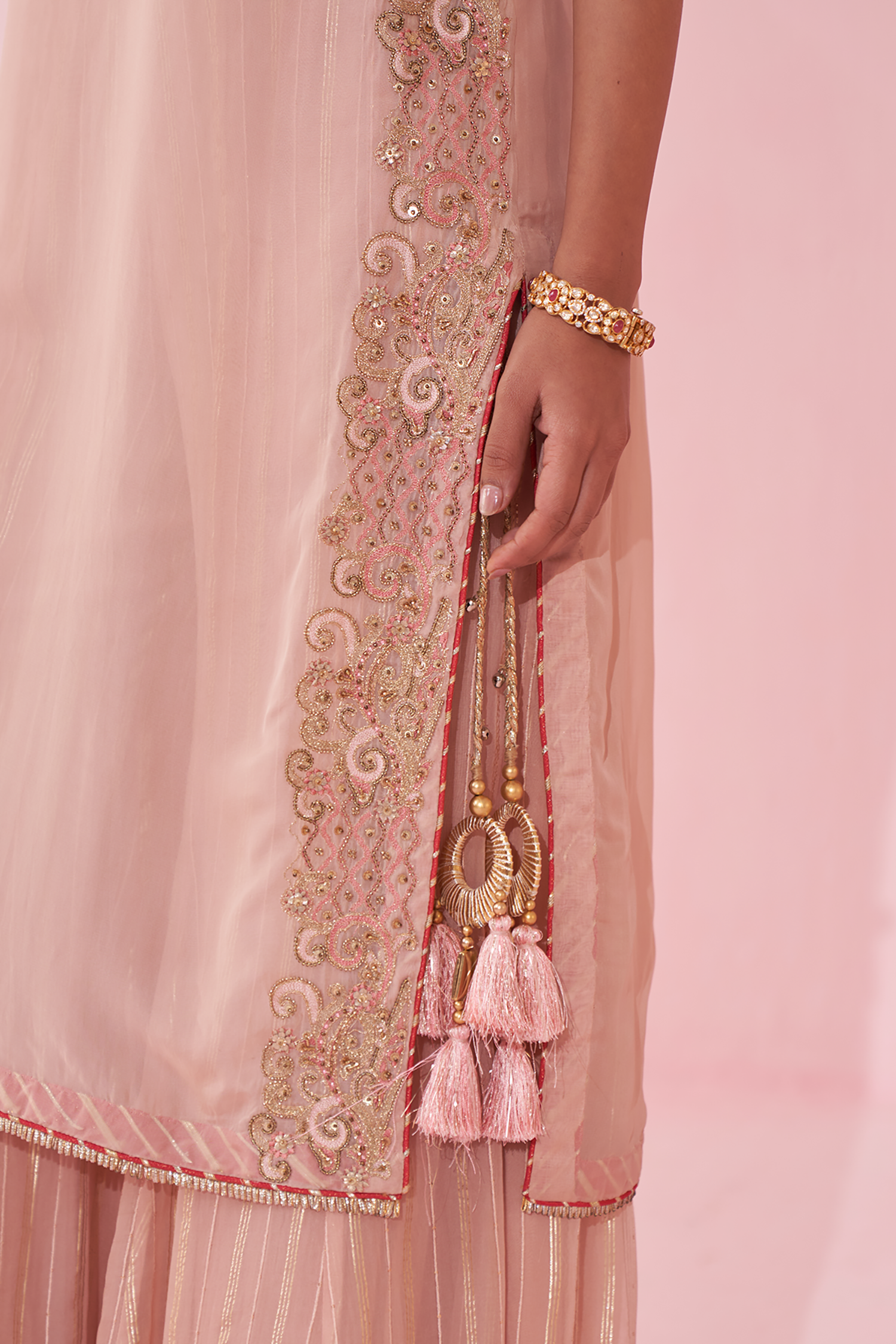 Geetika Blush Pink Sharara Set