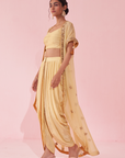 Gohar Yellow Cape Set