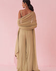 Gul Green Sharara Set