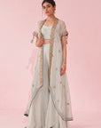 Guldana Ice Blue Cape Set