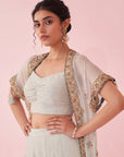Guldana Ice Blue Cape Set