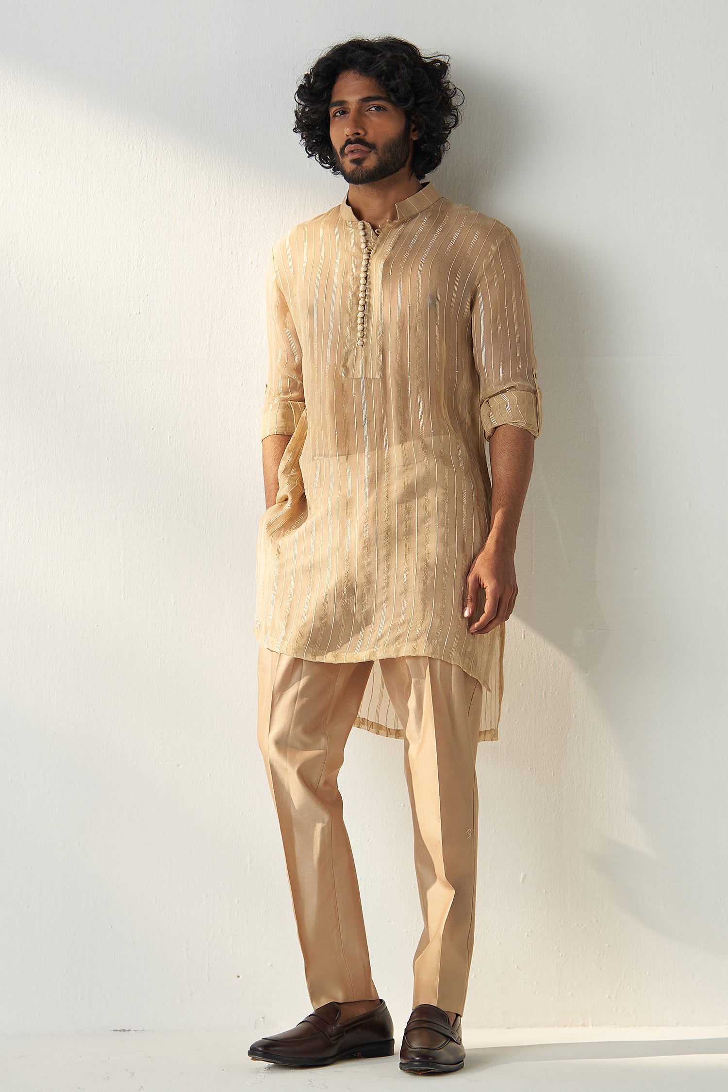 Omkar Gold Beige Co-ord Set