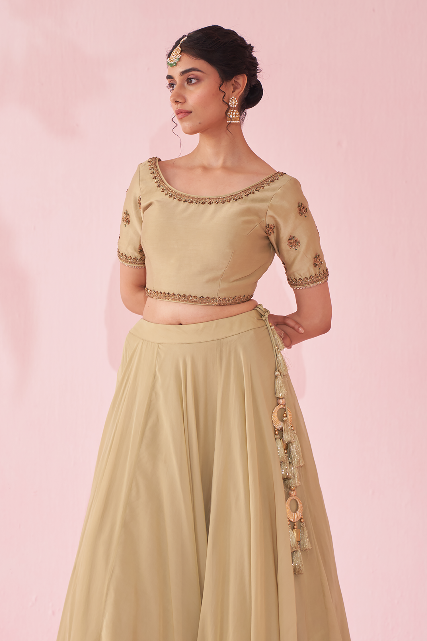 Gulkand Green Lehenga Set