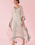 Gulzaar Ice Blue Kaftan Set