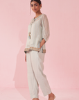 Gajara Ice Blue Shirt Pant Set