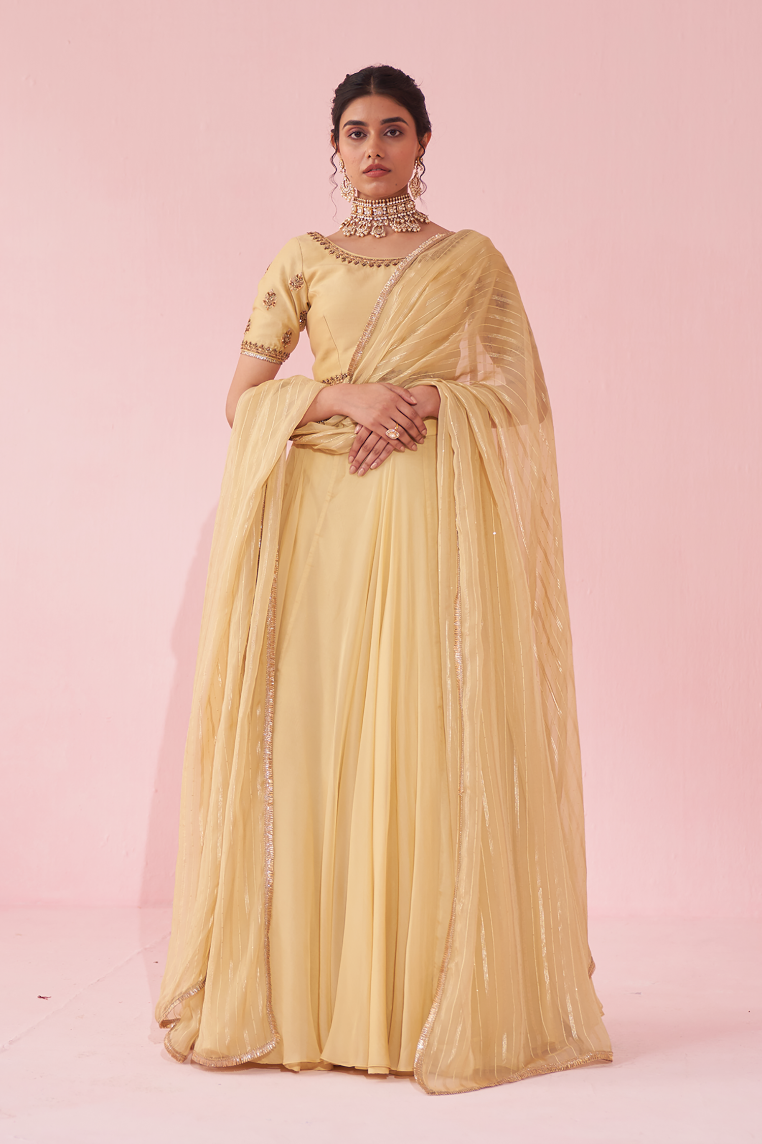 Gulkand Yellow Lehenga Set