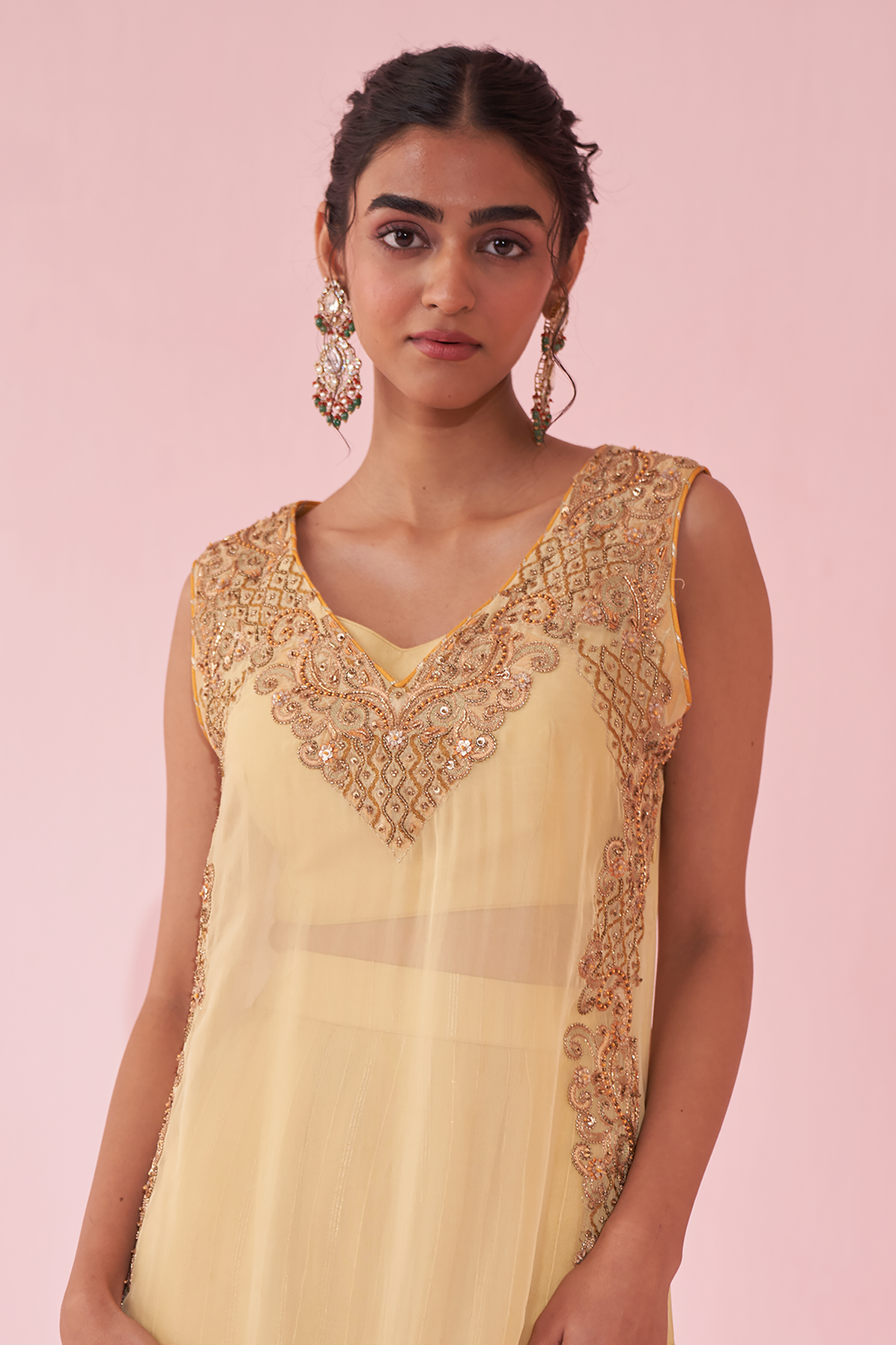 Geetika Yellow Sharara Set