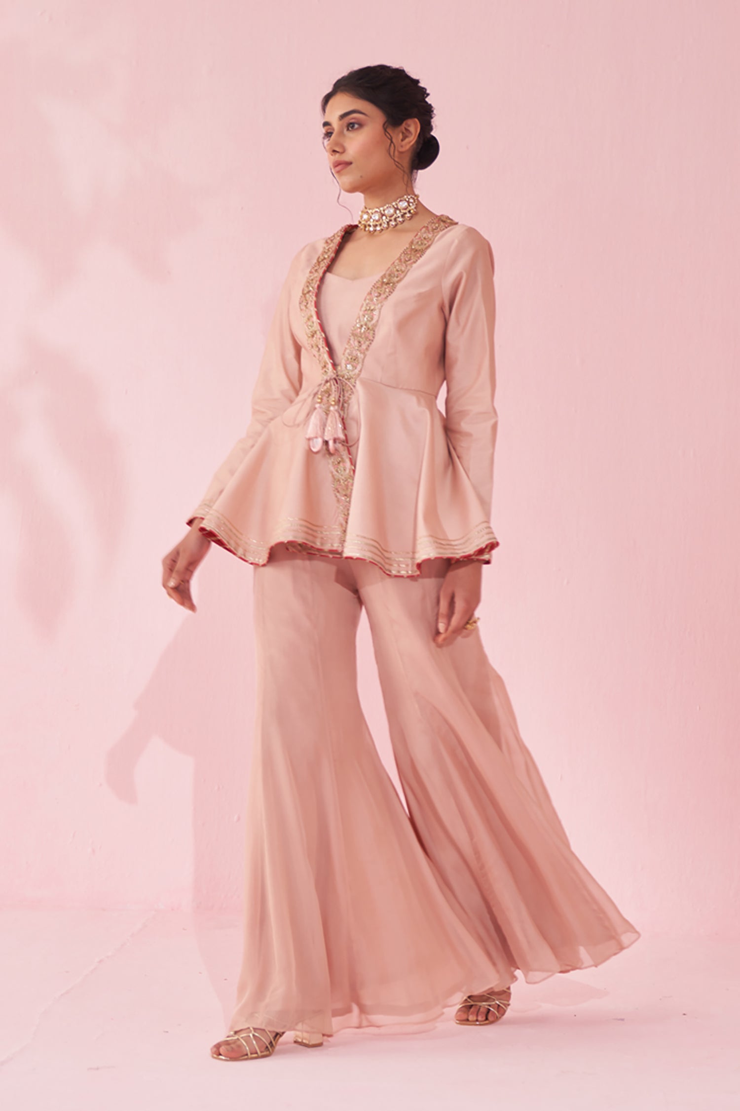 Gungun Blush Pink Sharara Set