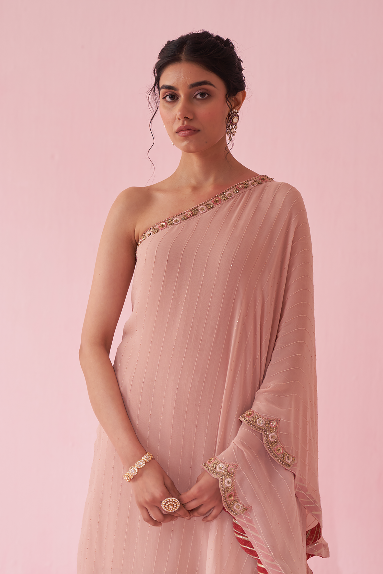 Gulbano Blush Pink Sharara Set