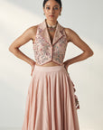 Rajita Blush Pink Gilet Lehenga Set