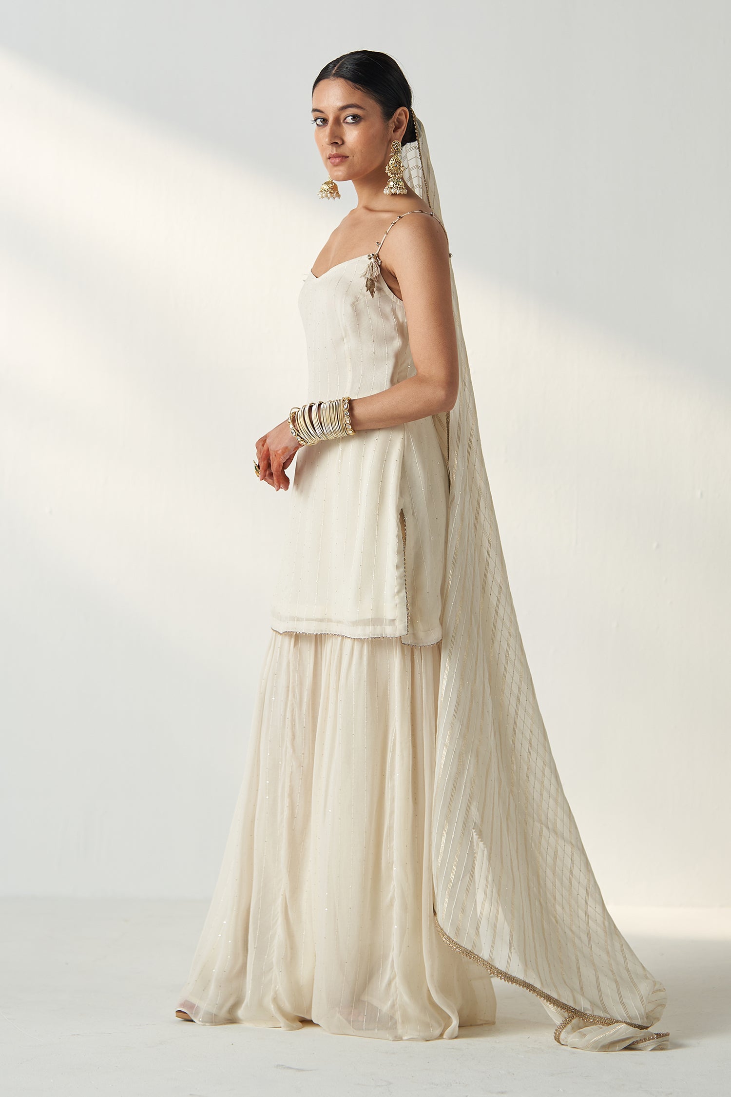 Pakhi Ivory Kurta Sharara Set