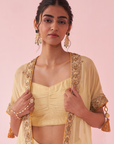 Gohar Yellow Cape Set