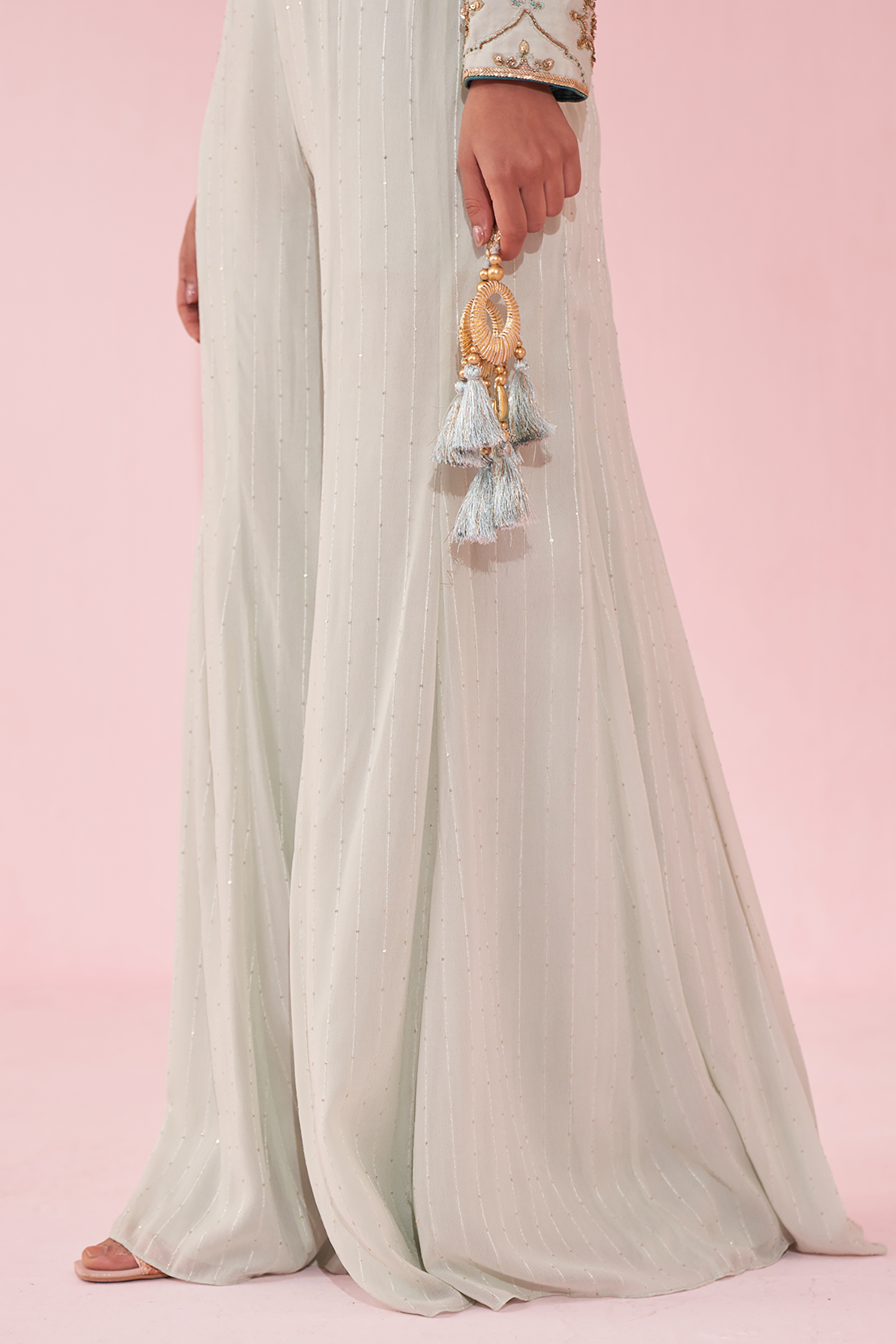 Garima Ice Blue Sharara Set