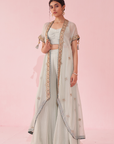 Guldana Ice Blue Cape Set