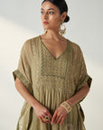 Suhana Green Kaftan Gharara Set