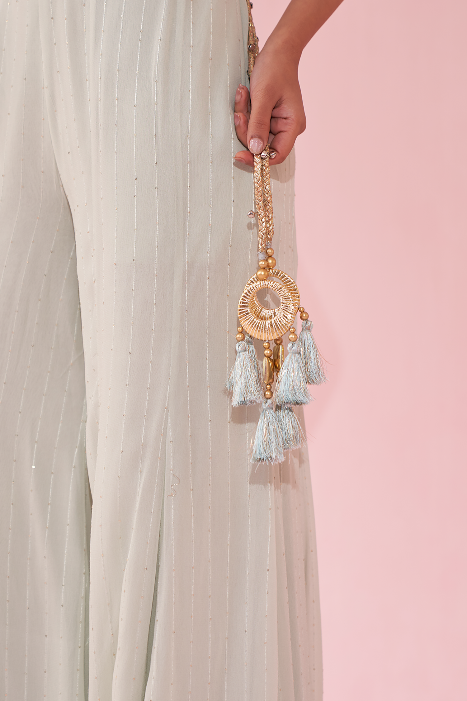 Gurnoor Ice Blue Sharara Set