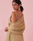 Gul Green Sharara Set