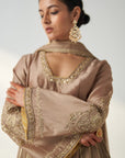 Palak Fawn Anarkali Pant Set