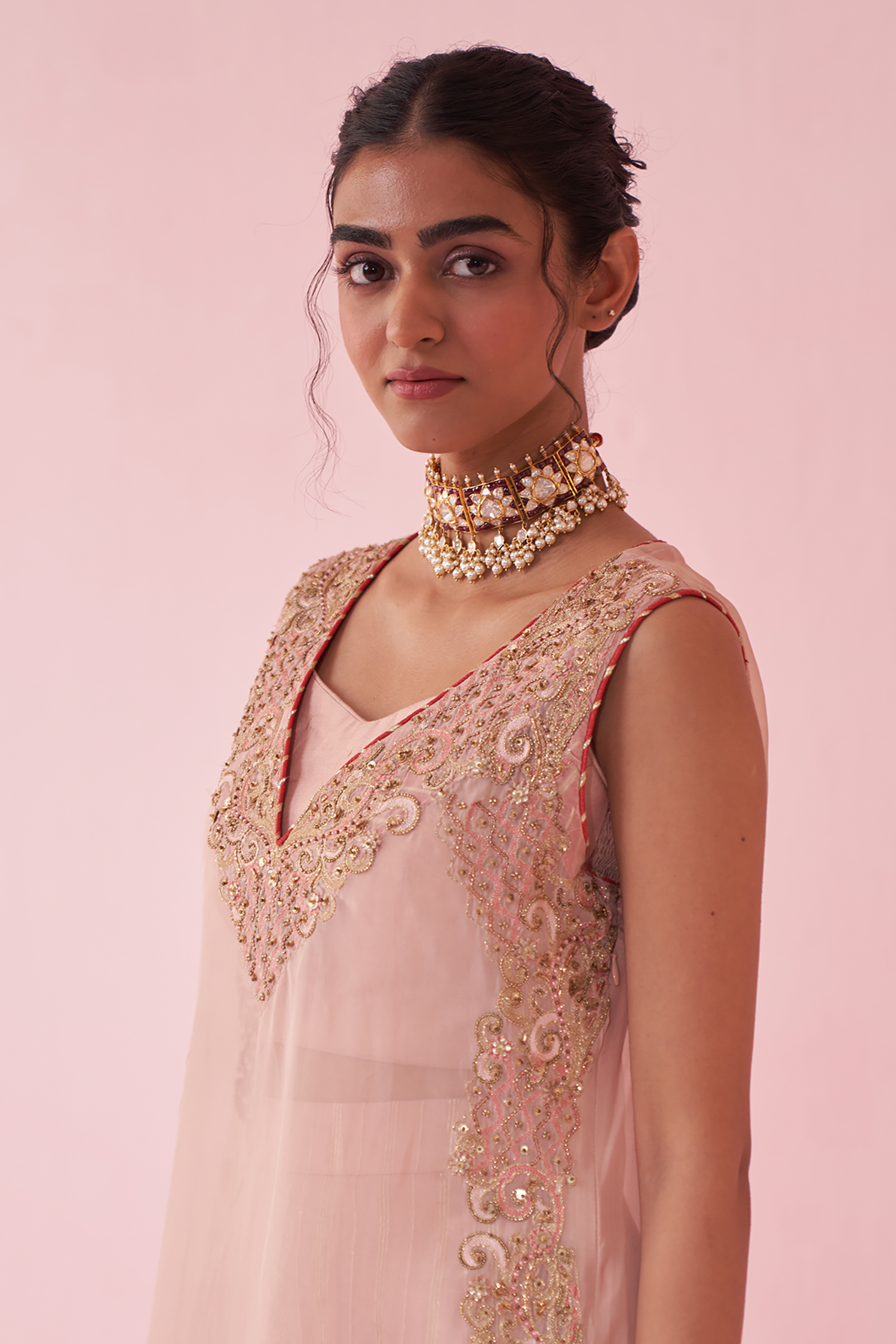 Geetika Blush Pink Sharara Set
