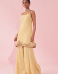 Genda Yellow Sharara Set