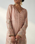 Tara Blush Pink Sharara Set -