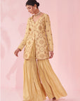 Gazal Yellow Sharara Set