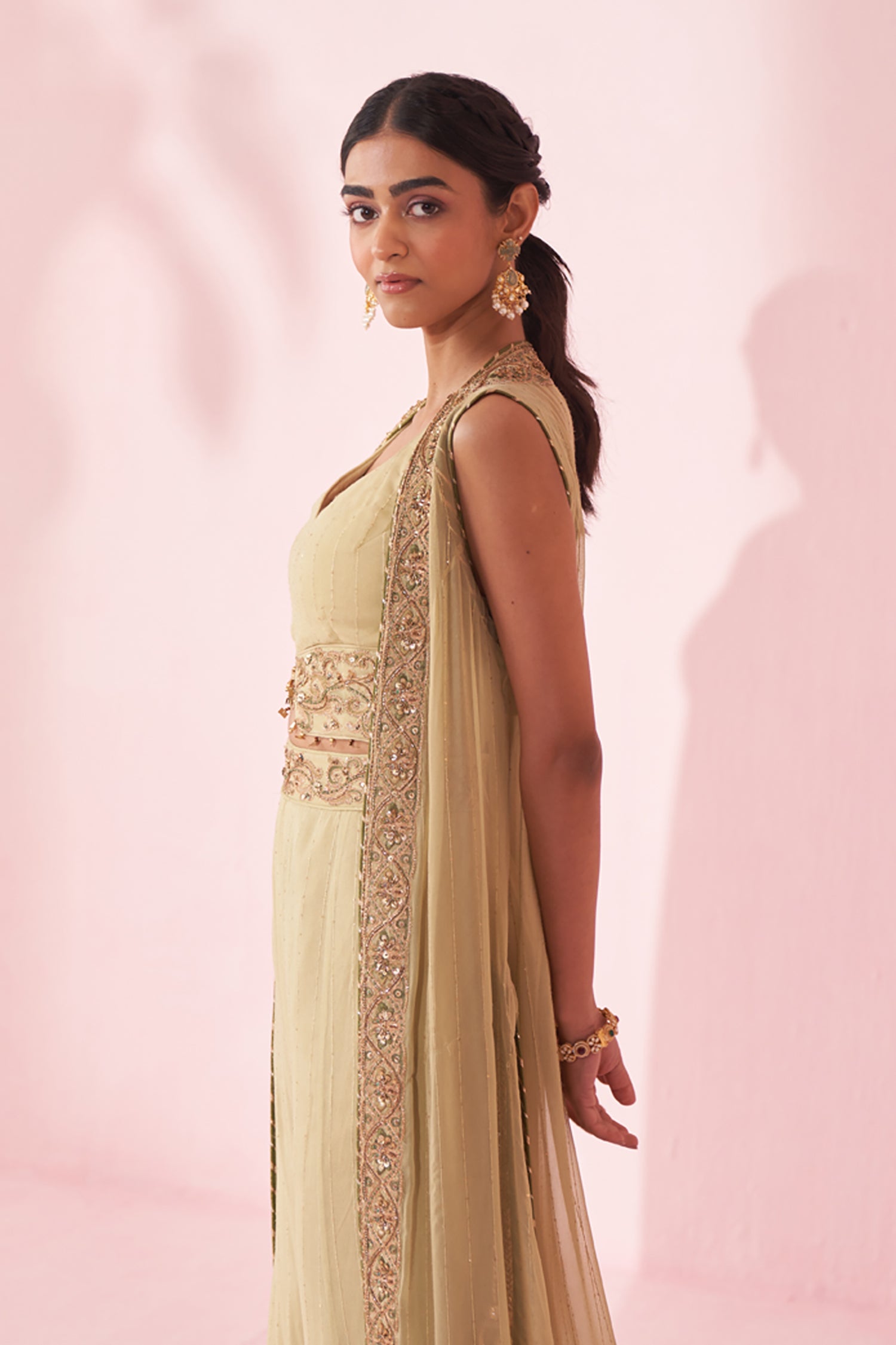 Ghuneha Green Sharara Set